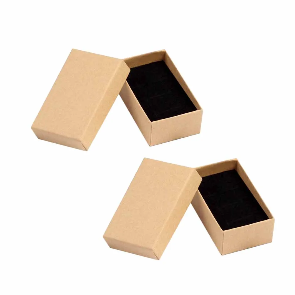 

13pcs Jewelry Storage Box Retro Classic Kraft Paper Ring Box for Women Girls Ladies (Light Kraft Paper)