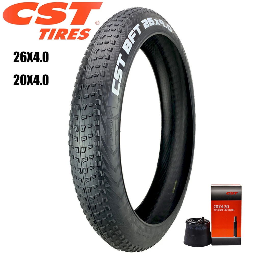 CST  Fat Tire 20x4.0 Electric Snowmobile Bicycle Tire Outdoor Biking MTB Bicycle Front Wheel Anti-Slip Fat Tyre Bike Accessory