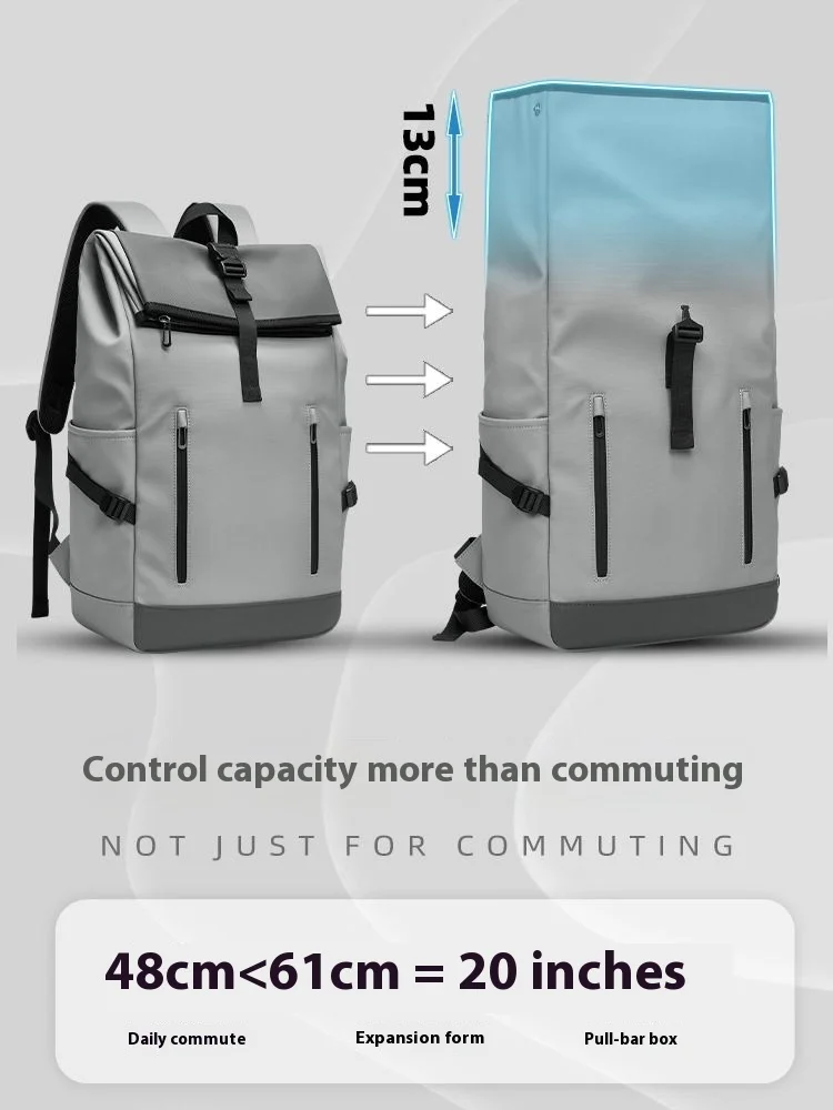 Waterproof Travel Men's Backpack Large Capacity 15.6 Laptop Backpack Multifunction Roll Top Sports Bag For Women