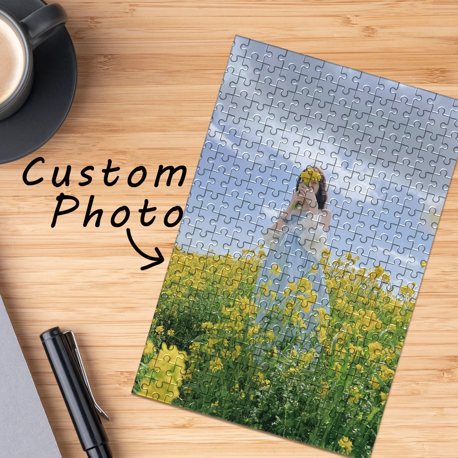 35/150/300/500/1000 قطعة النساء في منطقة زهرة بذور اللفت صور مخصصة شخصية الضغط الألغاز بازل قطع #3