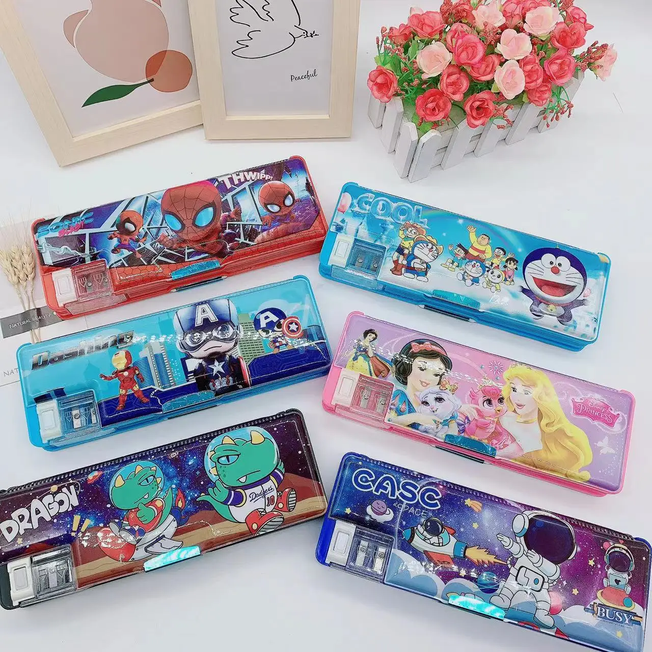 Sanrio Kuromi My Melody Cinnamoroll Hello Kitty Cartoon Collection Pencil Case Pencil Box Stationery Storage Children Cute Gift