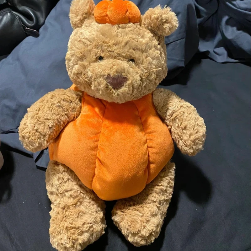 برشلونة الدب اليقطين لطيف دمية ألعاب من نسيج مخملي مهرجان دمية الهالوين لطيف ألعاب من القطيفة مناسبة كهدايا عيد ميلاد للأصدقاء #3