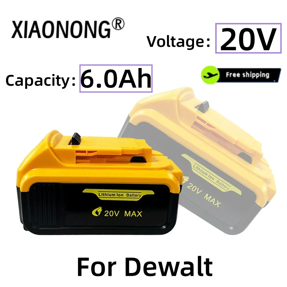 

100% NEW 20V 6000mah For Dewalt Replacement battery DCB606 DCB609 DCB205 DCB206 DCB209 DCB182 Cordless Power Tool Battery