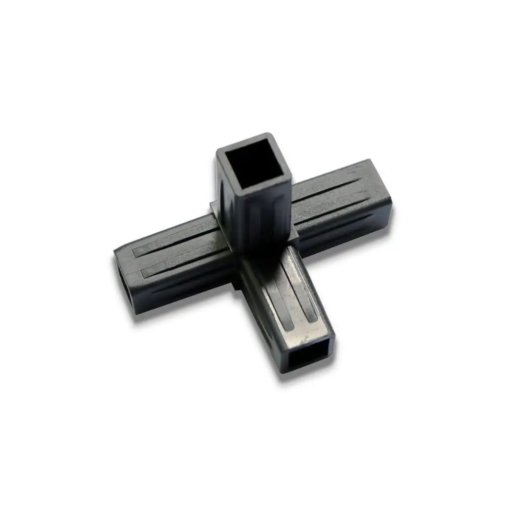 1Pcs 20/25/30mm Square Pipe Fitting 2/3/4/5-Way X-L-T Shape Pipe Angle Code Black Easy Installation ABS Connector