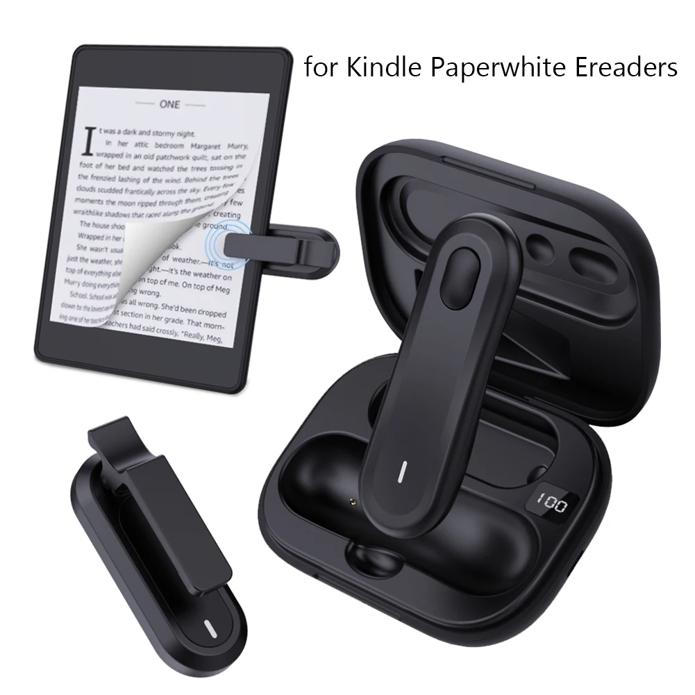 For Kindle Paperwhite Oasis RF Remote Control Page Turner with Digital Display Charging Case Taking Photo Camera Video Recording