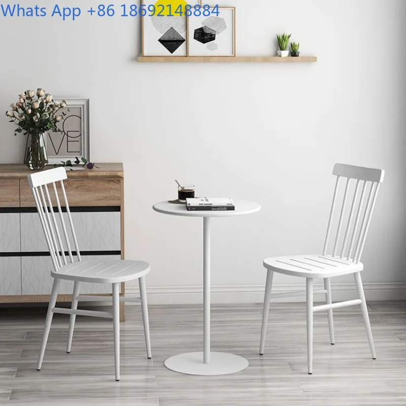 Minimalist Dining Table Milk Tea Shop Bar Small Round Table Meeting Negotiation Reception Table