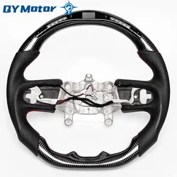 Led Heating Carbon Fiber Leather Car Steering Wheel Perforated Leather For Jeep Wrangler JL 2018-2023 Models Sport Wheel