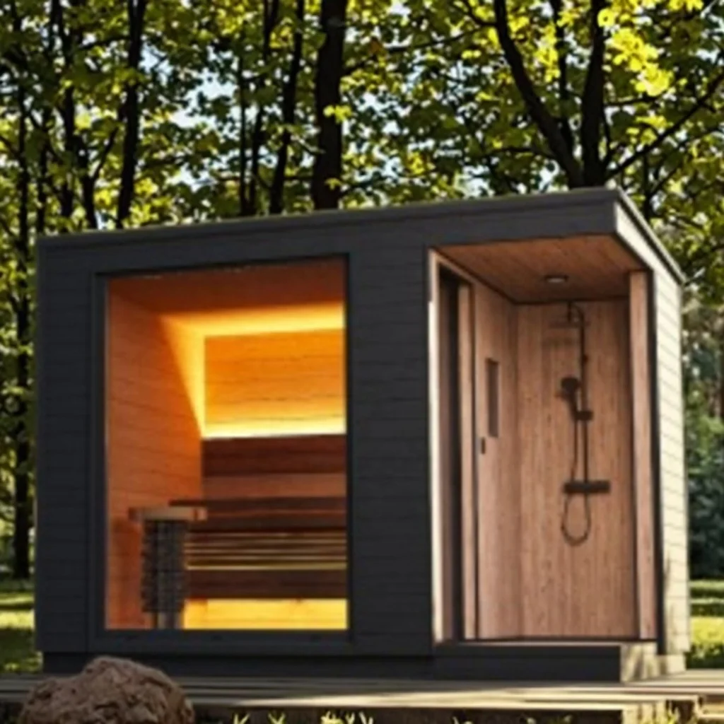 Intelligent Sauna Room 2-6 People, Outdoor Traditional Steam Shower, Home Spa Cabin