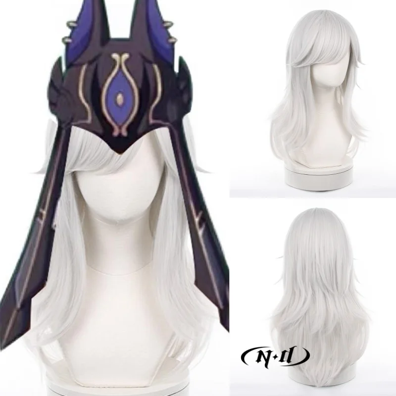 

ND Cyno Cosplay Wigs Hairpiece Genshin Impact Cosplay Hair Wigs Heat Resistant Synthetic for Comic Con Coser Costume Theme Party