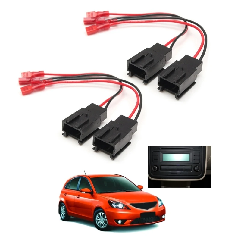 Car Interior Speaker Wiring Harness Adapter Connector Plug for Peugeot C2 1999-2005,4Pcs/Set Speaker Wiring Dropship