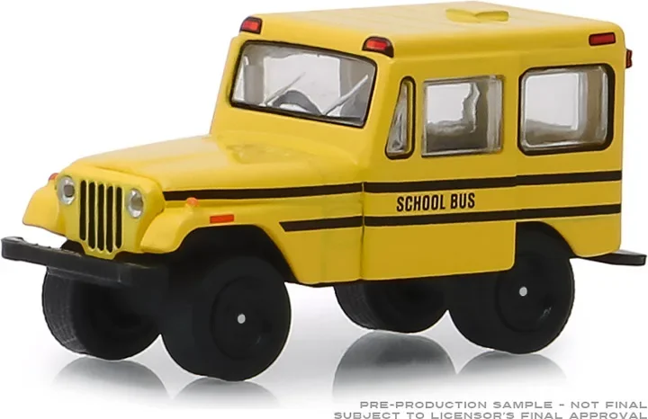 1:64 1974 Jeep DJ-5 School Bus  Diecast Metal Alloy Model Car Toys For  Gift Collection