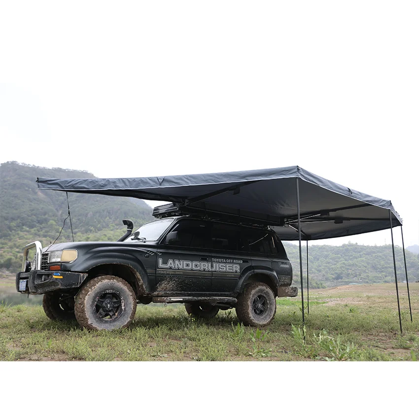 2025 Vehicle Side 360 Degrees 4X4 Free Standing Legless 600D Oxford 270 Degree Extended Car Awning Plus