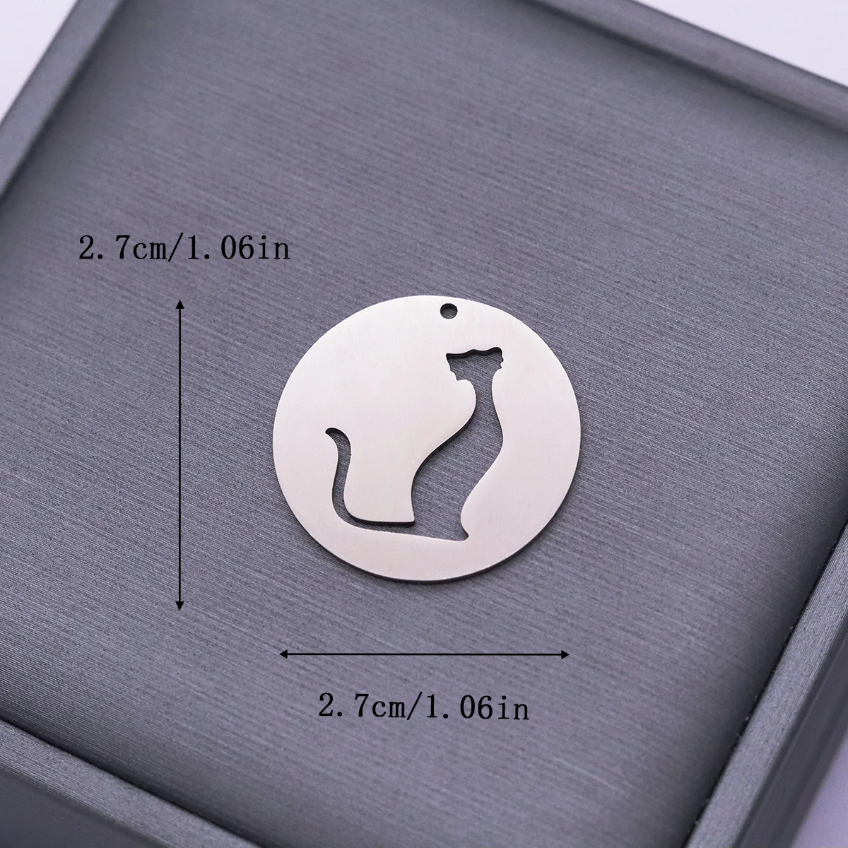 3pcs Stainless Steel Charms Animal Sitting Cat Charm Pendant For Necklace Women Jewelry Making Accessories Wholesale DIY
