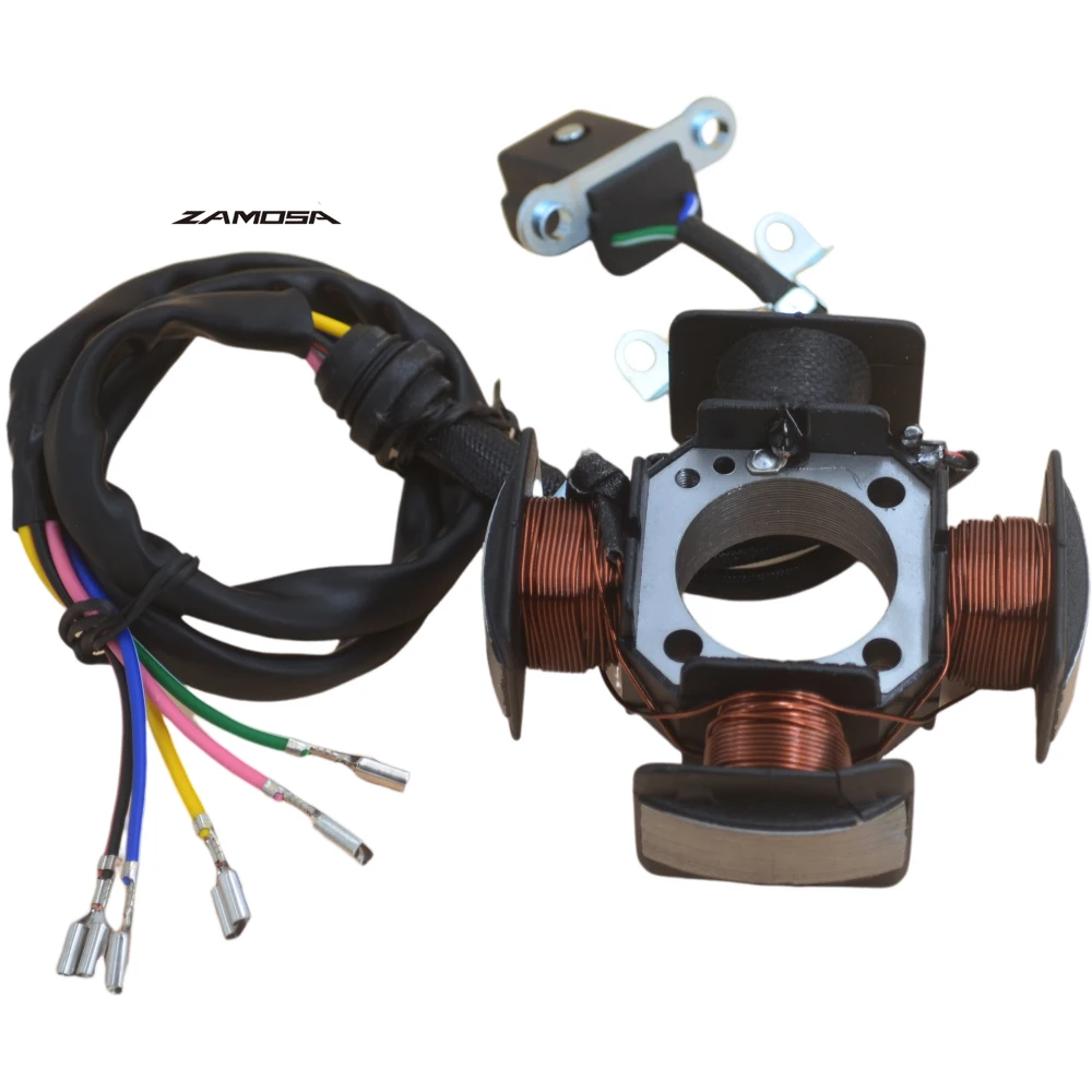 

CG125-4 Stator Coil For CG125 150 CC For CB 125 For CG125-4 4-Coil Stator Magneto Coil 4 Pole Plate Starter Replacement