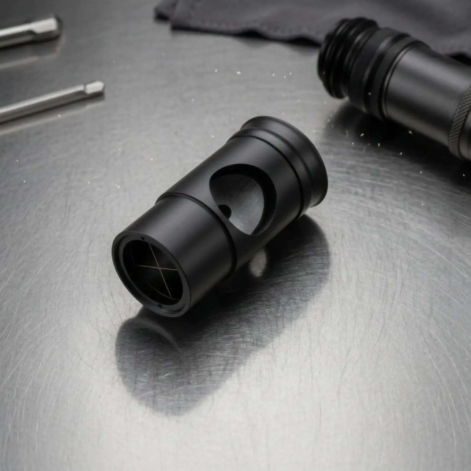 Metal Astronomical Eyepiece for Telescope Alignment 1.25 Inch Collimator with Side Opening and Dustproof Cover