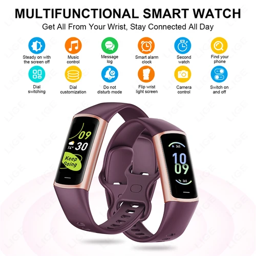 Imagen 2 del producto 2025 pulsera inteligente deportiva rastreador de Fitness para hombre mujer banda impermeable conectado teléfono rastreador hombres reloj inteligente para Android ios
