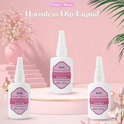 Refill Gel Base Top Activator, Protetor de escova para imersão em pó, Líquido Pré-Ligado, 15ml, 56ml 1,91 oz