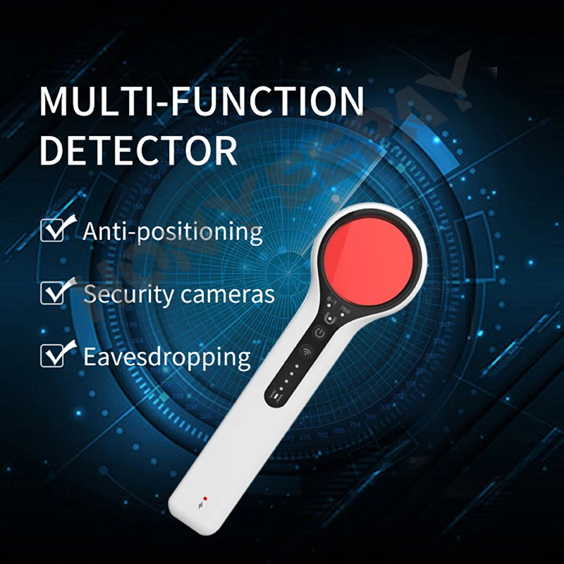 Detector de cámara oculta 4 en 1, dispositivo espía antidiscreto, protección de seguridad, portátil, Mini RF, GPS, wiretap Bug, escáner de todas las