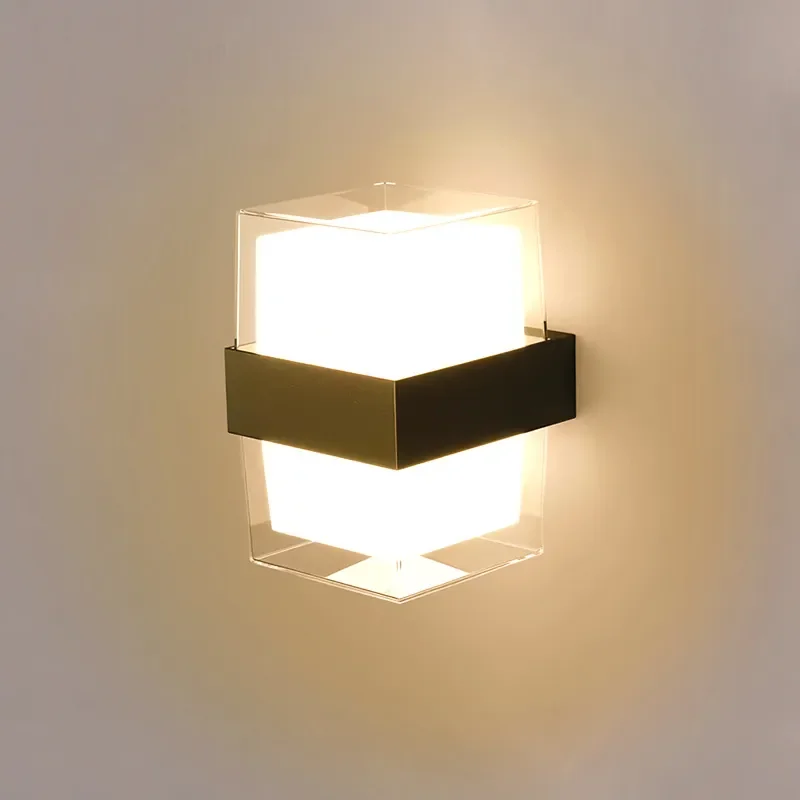 for Modern LED Wall Light Square Round Interior Living Room Bedroom Corridor Aisle Sofa Background Wall Lamp