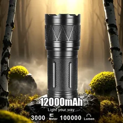 Lámpara LED recargable portátil de 12000MAH 1000000 Accesorios de caza LM linterna táctica puntero láser antorcha Flash de alta potencia