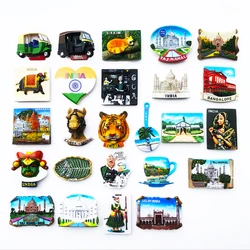 India Country Original Refrigerator Magnets Creative Resin Fridge Magnets Souvenir Magnetic Magnets Crafts Home Decoration Gifts