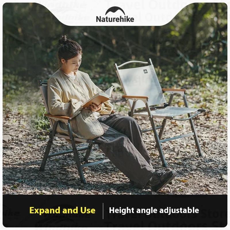 Naturehike Folding Chair Multi-speed Adjustable Camping Chair Outdoor Portable Picnic Beach Chair 600D Oxford Cloth Load 150kg