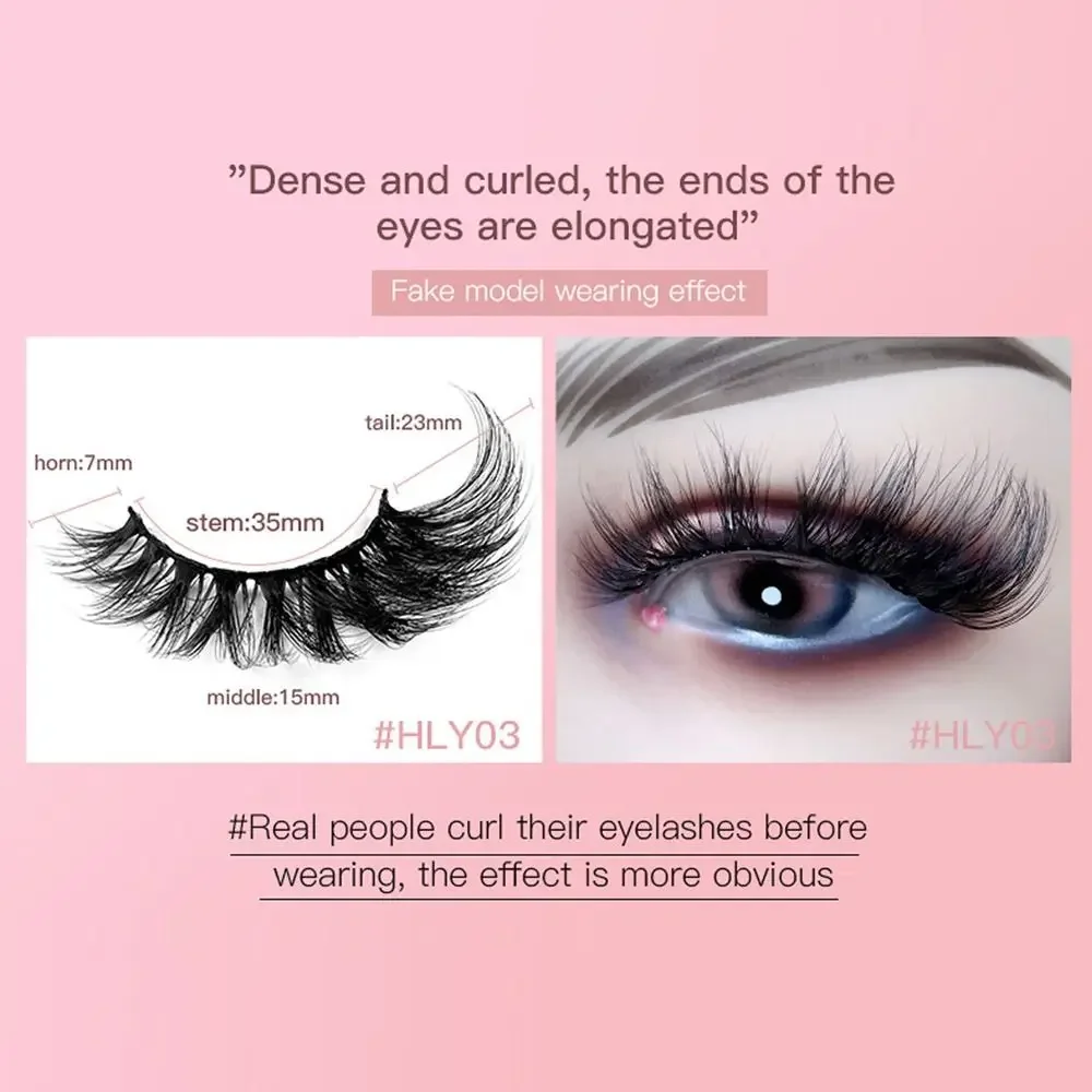 10 Paar Fuchs-Augenwimpern, flauschig, natürlich, geflügeltes Wimpernende, verlängern, 3D-Nerzhaar, falsche Wimpern, Katzen-Wimpern