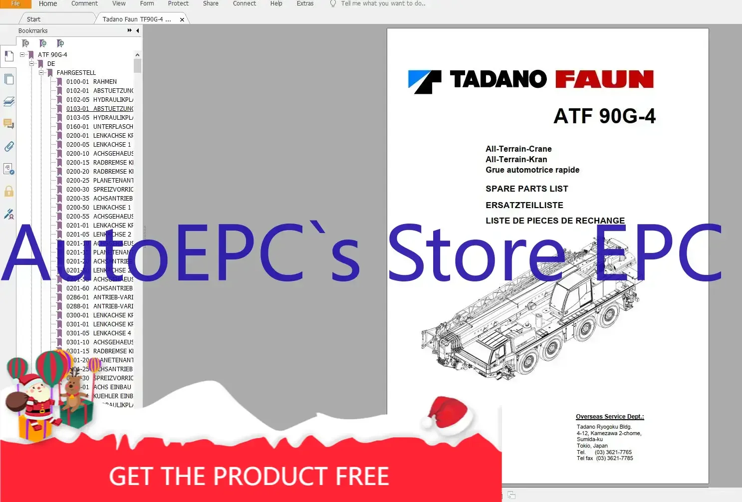 

Мобильный кран и руководство по компонентам AutoEPC Tadano, руководство по оператору и обслуживанию, руководство по обслуживанию DVD 8,73 ГБ