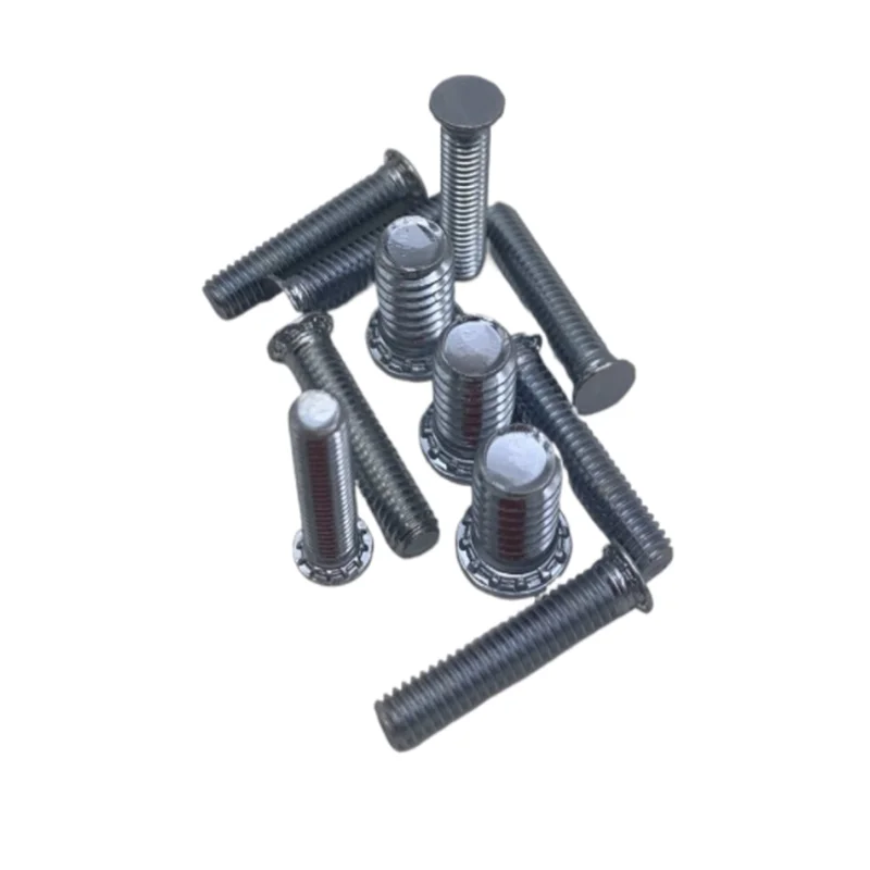 FH-024 Inch Round Head Stud Blind Feigned Crimped Cabinet Flush Fasteners for Metal Sheets Panel Self-Clinching Threaded Pin Vis