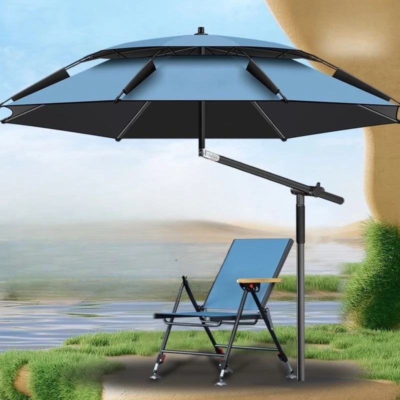 

Fishing umbrella anti-rainstorm multi-functional folding ground plug sunshade ultraviolet large fishing umbrella vinyl