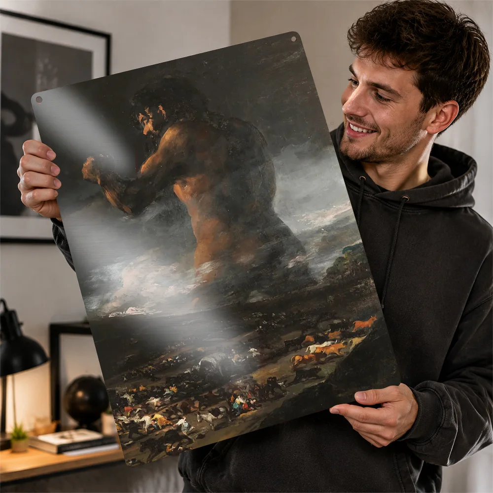 El Coloso Goya Aluminum Poster Personalized Metal Sign Striking Renaissance Tribute Wall Art Perfect For Bedrooms Or Entryways