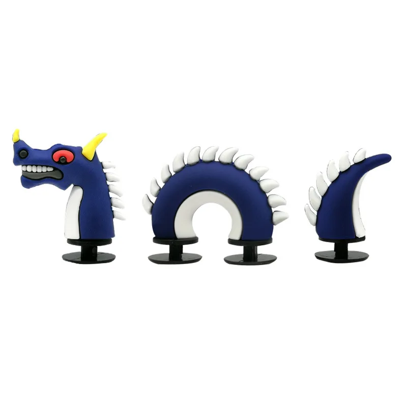 3D Cute Cartoon Shoe Decoration Buckle Charms Accessories Head Top Dragon Snake Crocodile DIY Combination Kids out door Gifts image 6