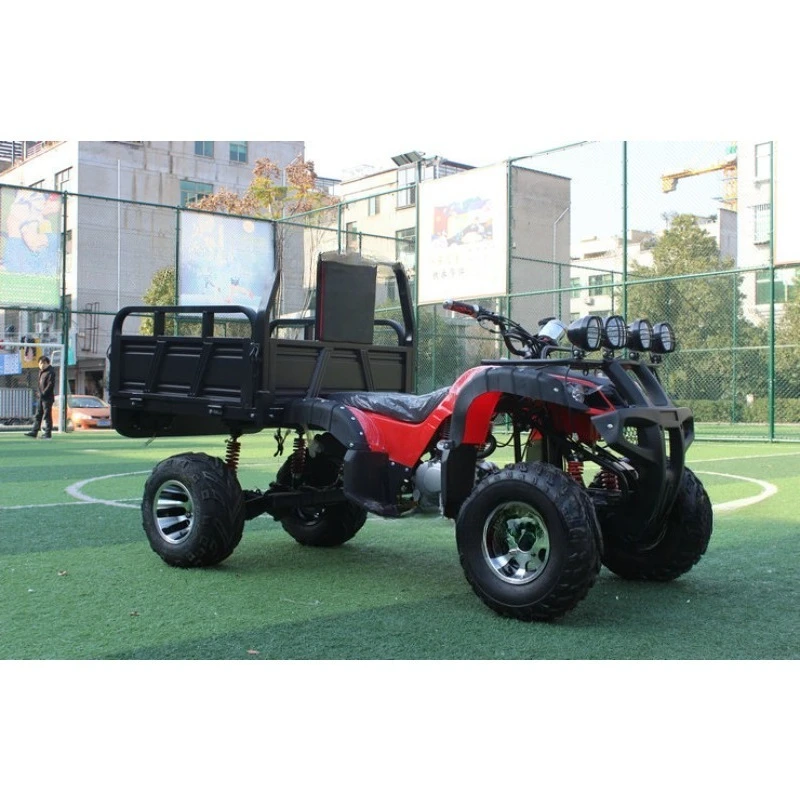Beach buggy ATV with cargo bed, farmer vehicle, four-wheel mountain off-road motorcycle with axle rotation differential