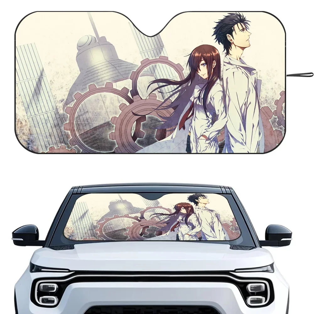 

Аниме S-Steins Gate Автомобиль SunSha Теплоизоляционная алюминиевая пленка Лобовое стекло Солнцезащитные козырьки УФ-лучи Блоки Автомобильный солнцезащитный козырек