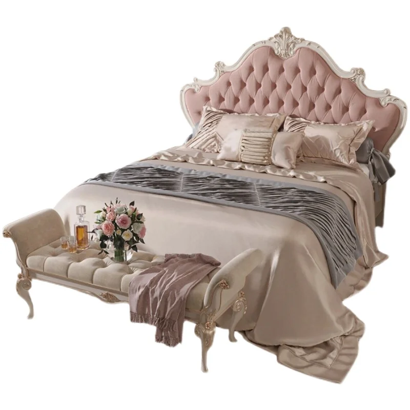 Cabecero alto De cama doble nórdico Queen, marco De cama King moderno De lujo único, plataforma De dormitorio, accesorios para el hogar