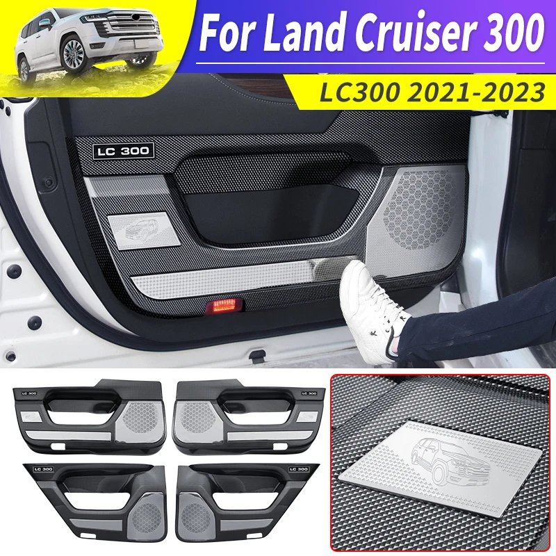 For 2021 2022 2023 Toyota Land Cruiser 300 Car Door Protective Cover Speaker Cover LC300 FJ300 Interior Upgraded Accessories