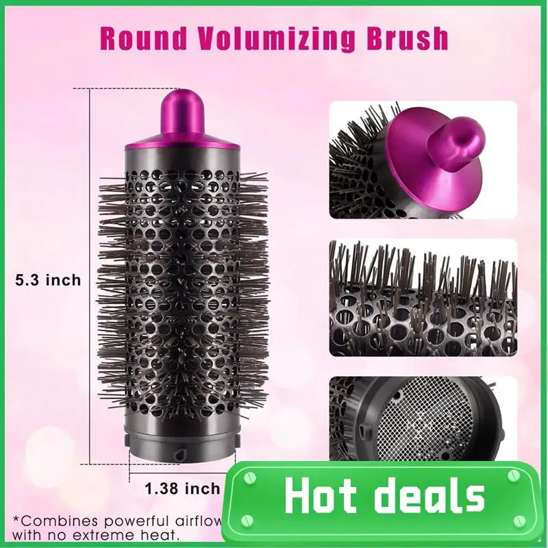 

AC62-2 шт. круглая щетка для увеличения объема для Dyson Airwrap, стайлер для волос, инструмент для крепления плоского объема волос, простой в использовании