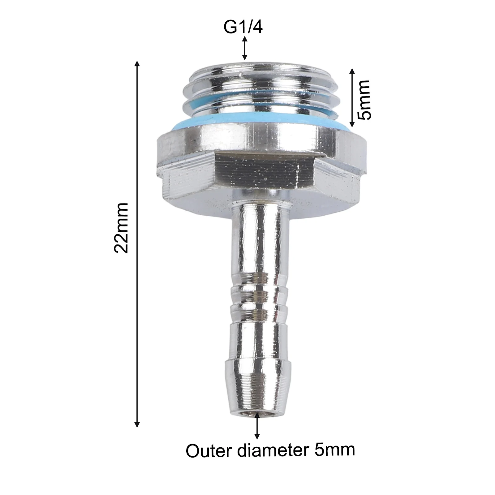 G1/4 Thread Water Cooling Fitting for PC for custom Loops with Pagoda Design Brass Construction and Silicone Seal