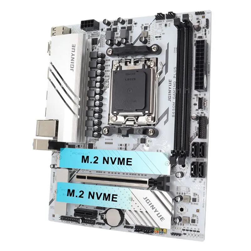Placa-mãe JGINYUE B650M PRO AMD AM5 Gaming MATX AMD B650 DDR5 4800 a 6000 + MHz