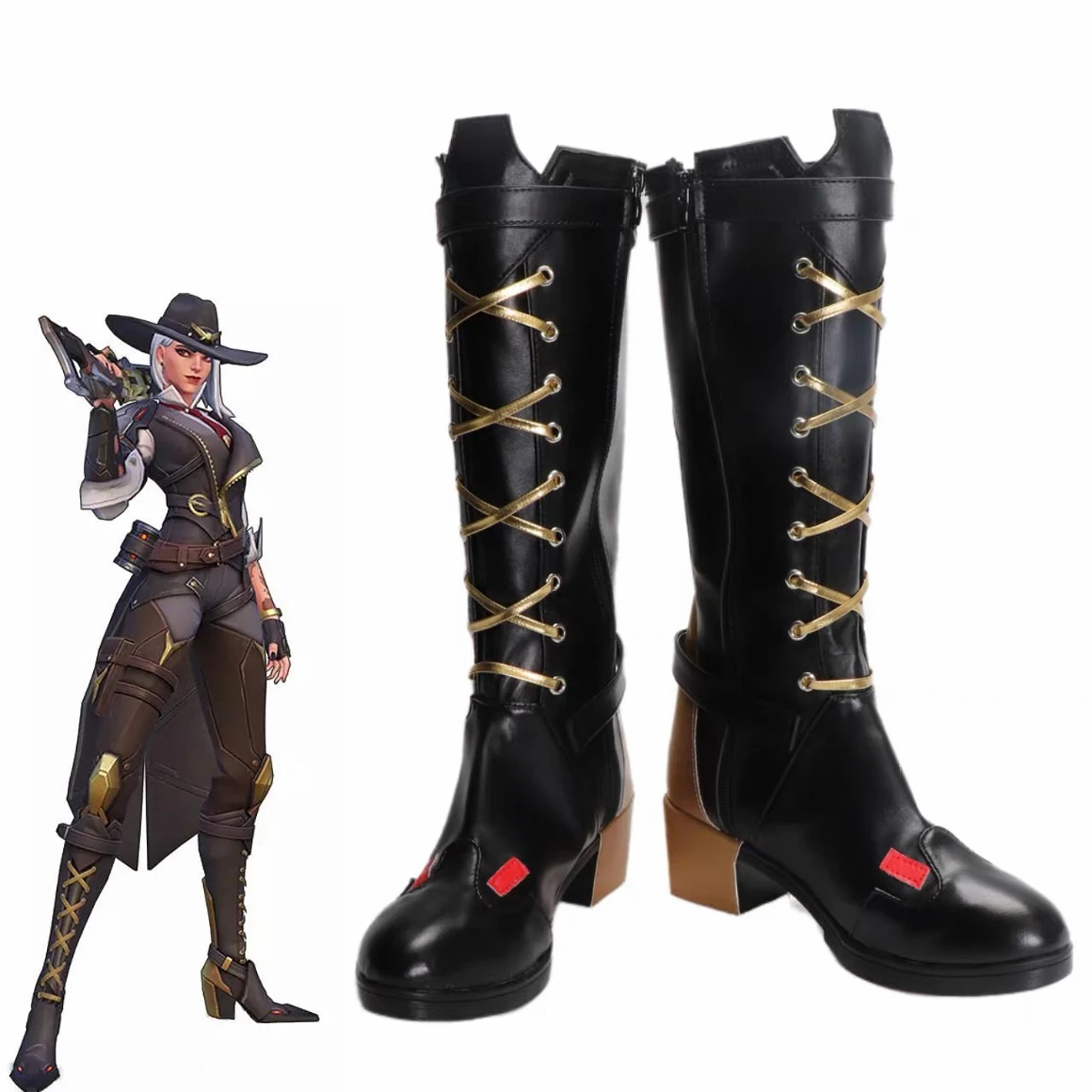 

OW Ashe Cosplay Anime Boots Women Role Play Shoes Female Halloween Carnival Shoes