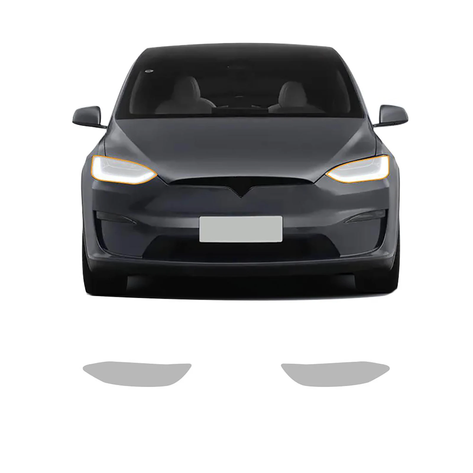 For Tesla Model X 2022 2023 Headlight Film Car Rear Mirror Pre-Cut Paint Protection Film Clear TPU PPF Accessories Transparent