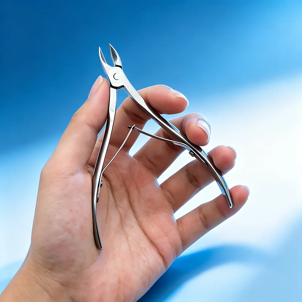 Professioneller Nagelhauttrimmer & -zange aus Edelstahl mit scharfen Klingen, Nagelhautschieber, Nagelpflege-Werkzeuge