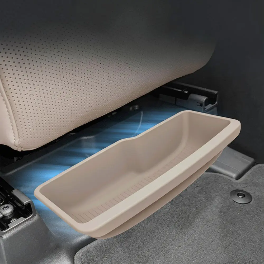 Passenger Seat Hidden Storage Box For XPENG X9 Interior Accessories Organizer Tray Container Car Auto Parts Supplies