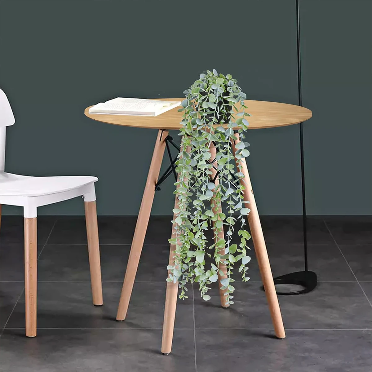 Artificial Ivy Hanging Eucalyptus Vine Plastic Plants Home Room Table Outdoor Garden Door Wall Wedding Party DIY Gifs Box Decora view 3