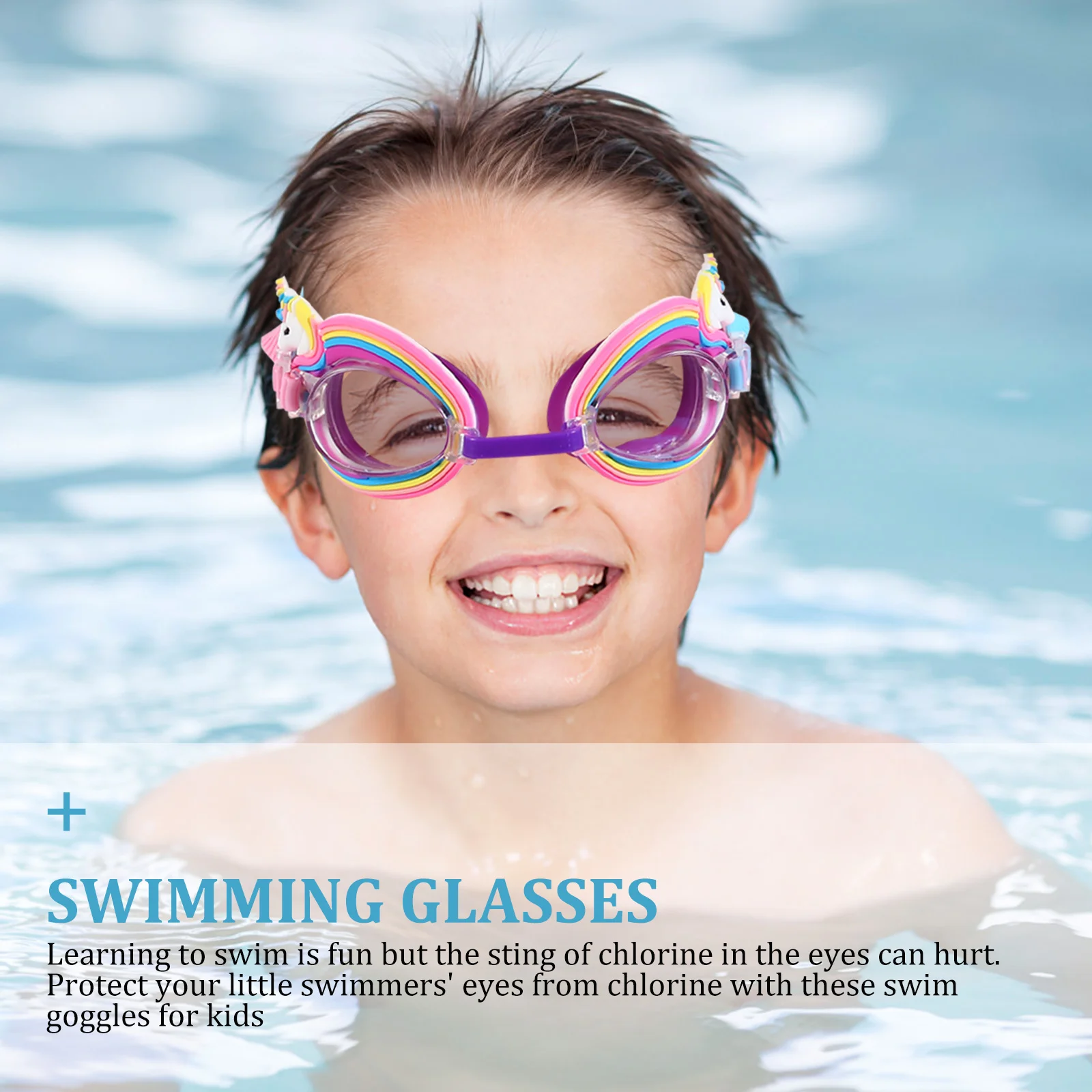 Acuario, gafas de natación para niños, gafas antiniebla para niñas y niños, gafas antiniebla de Gel de sílice para