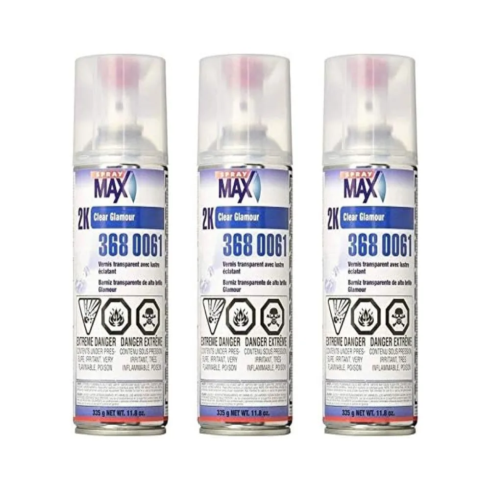 USC SprayMax 2K Glamour High Gloss Aerosol Clear (3 Pack)