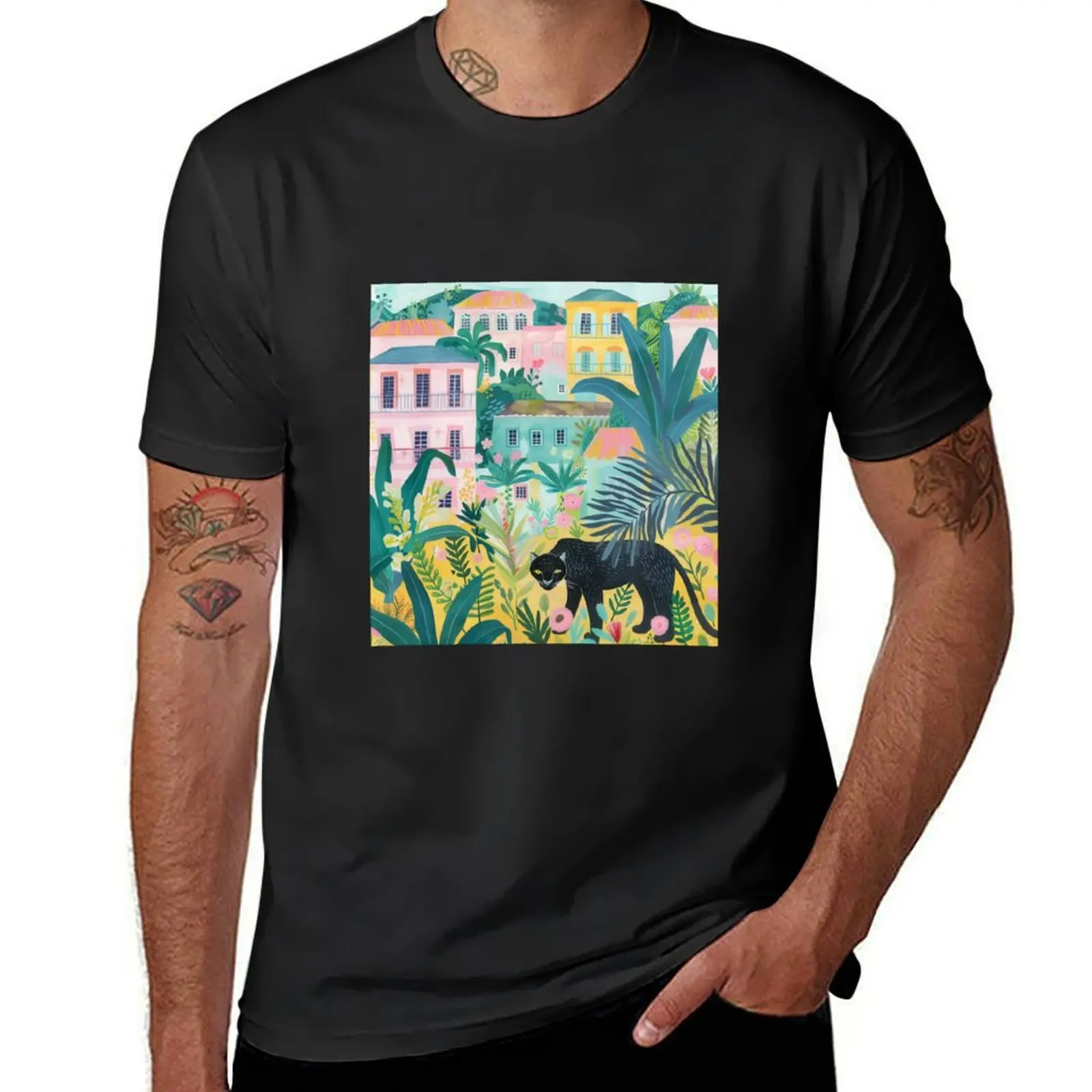 Tropical Hideaway T-Shirt customizeds oversizeds heavyweights t shirts for men graphic