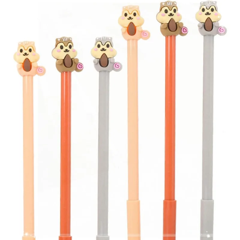 36Pcs Creative Animals: Mouse, Squirrels, Hamsters, Gel Pen, Cute Kawaii School Stationery