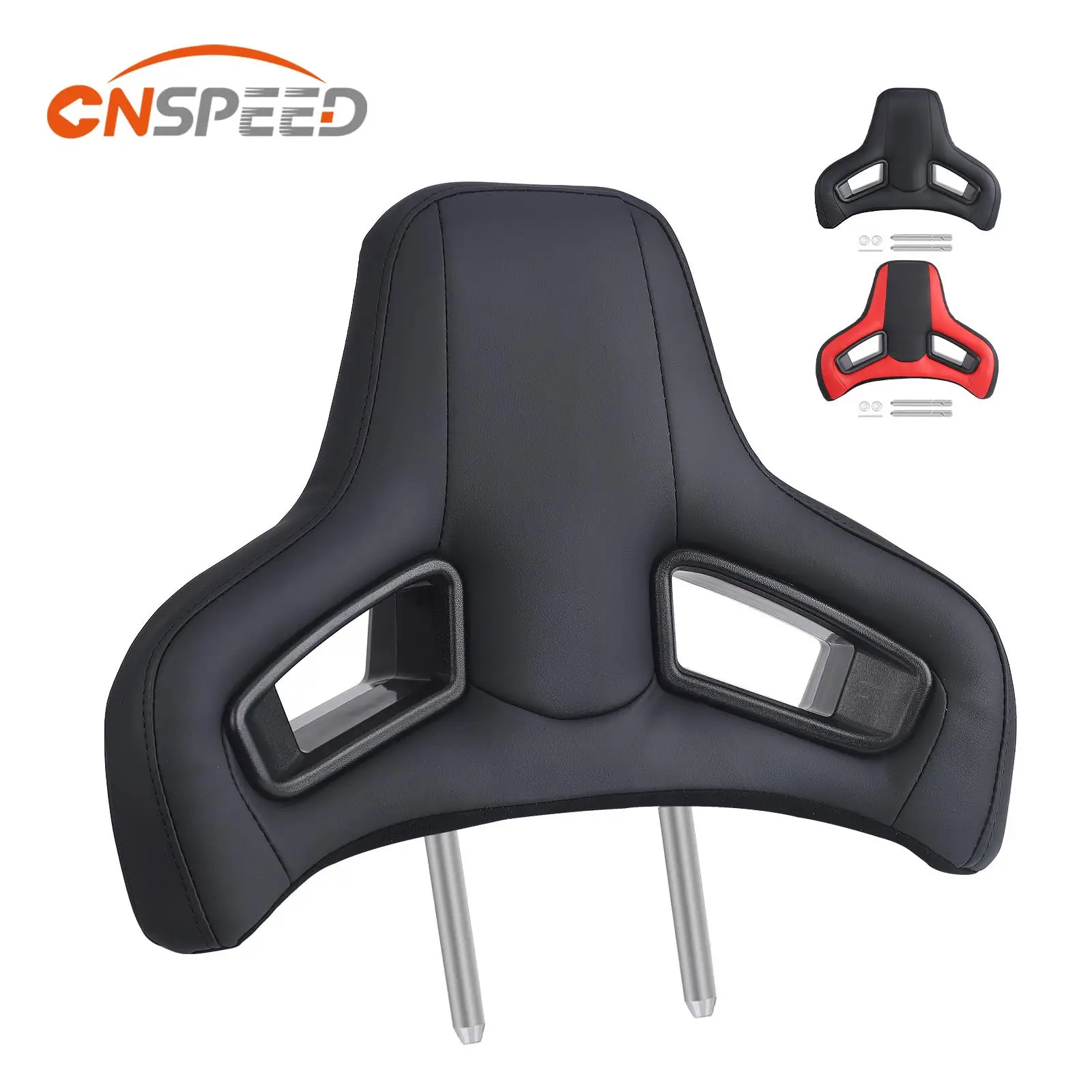 Universal Plug-in Adjustable Headrest Racing Seat Headrest PVC Triangular Hole Split Type For Car Sports Seat Heads High-Quality