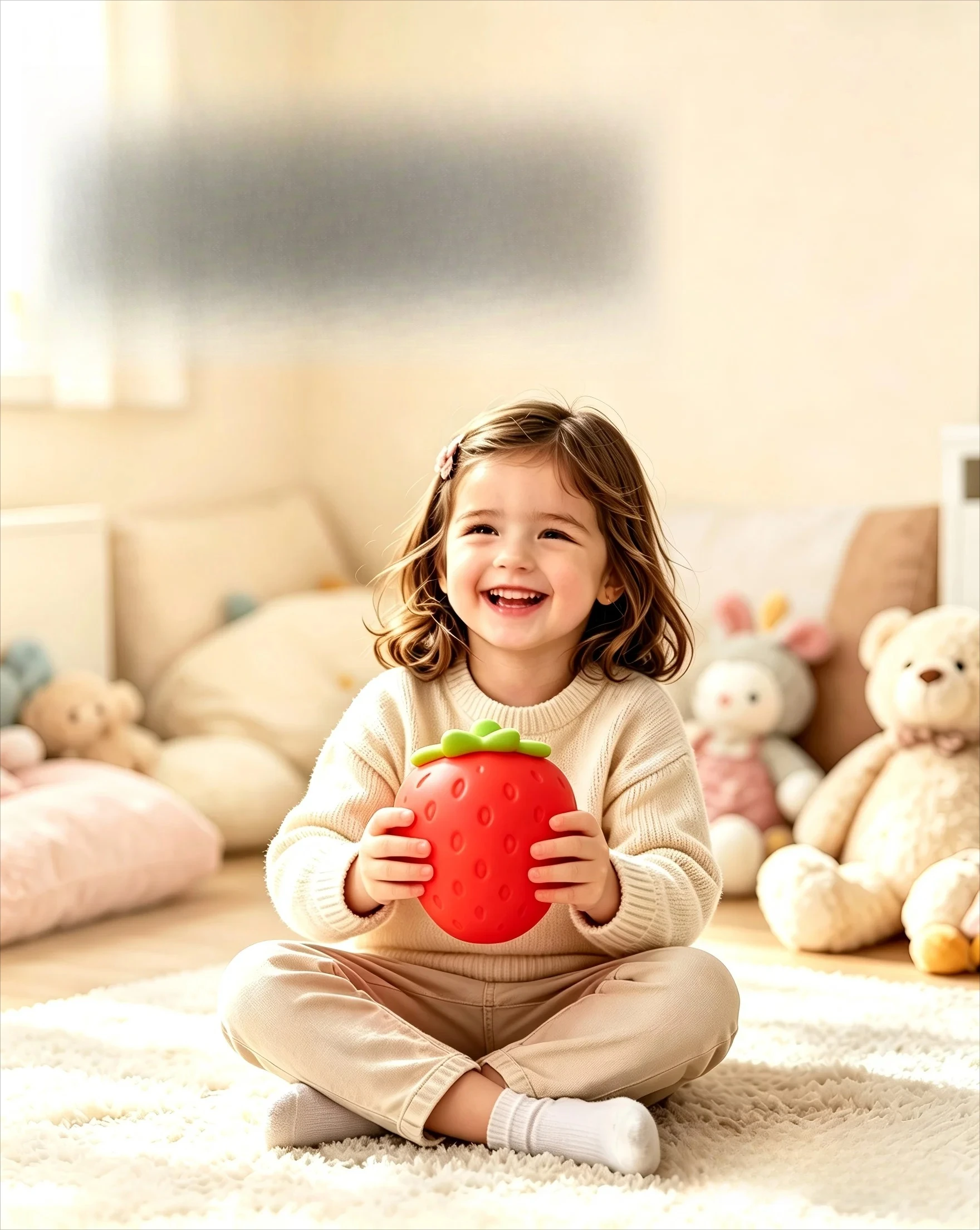 2026 New Giant Strawberry Squishy Toy Extra Large Size Strawberry Fidget Toys Slow Rising Ball for Adults Friends Gifts